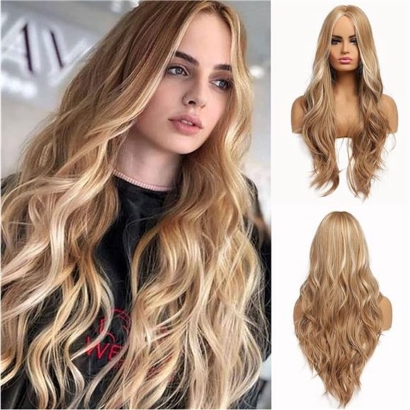 Womens Natural Synthetic Hair Heat Resistant Blonde